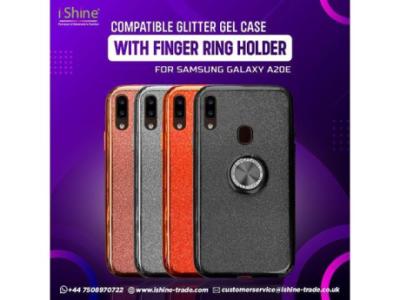 Buy Bulk Compatible Glitter Gel Case With Finger Ring Holder For Samsung Galaxy A20E in UK