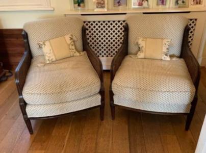 Lovely Edwardian Bergere Cane Chairs in very good condition