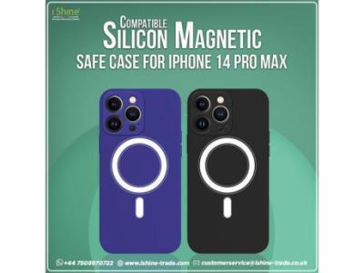 Buy Bulk Compatible Silicone Magnetic Safe Case For iPhone 14 Pro Max in UK