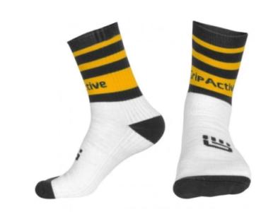 Black and Yellow Football Mid Leg Socks