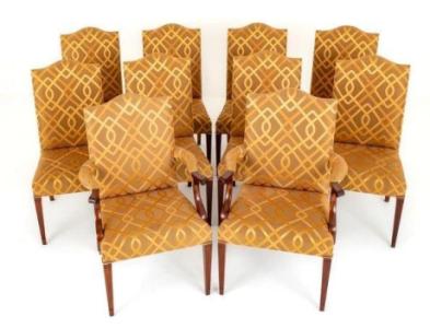 Set Regency Dining Chairs Upholstered