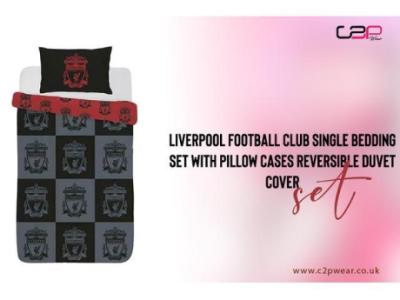 Liverpool Football Club Single Bedding Set With Pillow Cases Reversible Duvet Cover Set