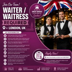 Waiter / Waitress Required in London
