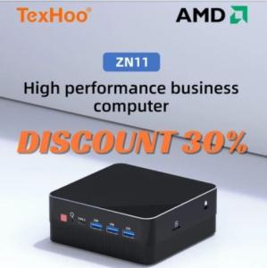 TexHoo Four Display Mini PC AMD RYZEN 7 5700U 5500U