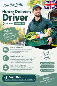 Home Delivery Driver Requried in London