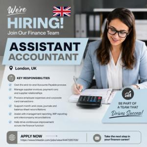 Assistant Accountant Required in London