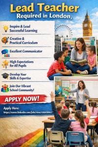Lead Teacher Required in London