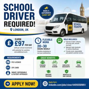 School Driver Required in London