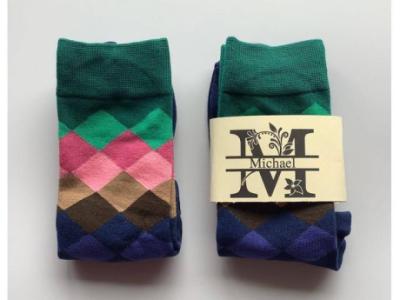 Personalised socks, custom label sock, multi coloured sock