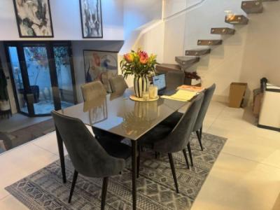 Tandil 4-8 Seat Extension Dining Table + chairs