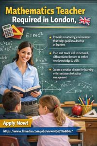 Mathematics Teacher Required in Dubai