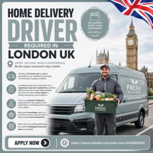 Home Delivery Driver Required in London