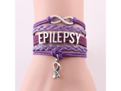 Infinity Hope Epilepsy Lilac Leather Bracelet - 3 Designs