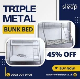 Buy Triple Metal Bunk Bed