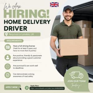 Home Delivery Driver Required in London