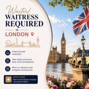 Waiter/Waitress Required in London