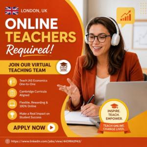 Online teachers Required in London