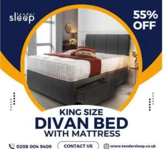 King Size Divan Bed with Luxurious Mattress