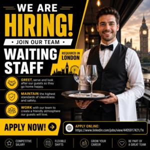 Waiting Staff Required in London